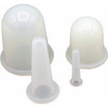 Feyza Design 4'lü Silikon Masaj Kupası Hacamat Seti, Cilt Yenileme ve Selülit Azaltıcı