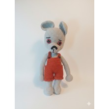 El Örgüsü Koala Uyku Arkadaş Bala - Bordo Tulumlu Sağlıklı Organik Oyuncak- Yenidoğan Bebek Hediyesi