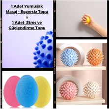 Feyza Design Fizik Tedavi Silikon Stres Topu ve Masaj Topu, Kas Güçlendirme Aracı