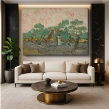TosbArt Vincent Van Gogh Zeytin Toplayan Kadınlar Tarım Yaşamı Kanvas Tablo Ressam Tablosu