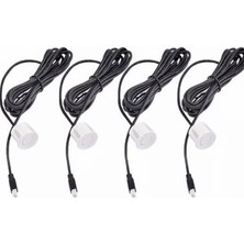 Maygo Gpr Auto Parts Ses Ikazlı Park Sensörü Seti - 4 Adet Beyaz Sensör - Ayarlanabilir Buzzer Sesli Uyarı - Üniversal Kolay Montaj