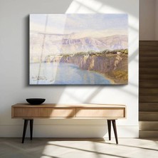 TosbArt J.m.w. Turner Akdeniz Kıyısı Deniz Manzarası Temperli Cam Tablo Sanat Tablosu Dekoratif Tablo