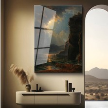 TosbArt Joseph Mallord William Turner Ay Işığı Deniz Manzarası Temperli Cam Tablo Sanat Tablosu