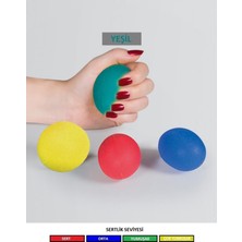 Feyza Design Yeşil Silikon Stres Topu, El Egzersizi ve Güçlendirme Topu