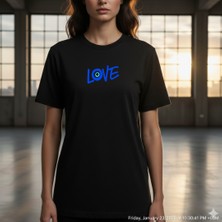 Etoile Studio Sevgili Kombini Unisex %100 Pamuklu Oversize Grafik Baskılı Bisiklet Yaka Tişört Nazarlove