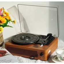 Allians Vintage Plak Çalar, 33/45/78 Rpm, Nostaljik Ses Deneyimi