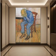 TosbArt Vincent Van Gogh Eşikte Yaşlı Adam Portresi Kanvas Tablo Sanat Tablosu Ressam Tablosu