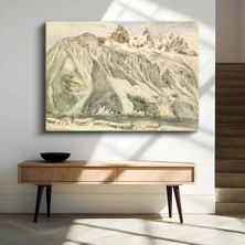 TosbArt Caspar David Friedrich Alp Dağları Kar Manzarası Kanvas Tablo Sanat Tablosu Ressam Tablosu