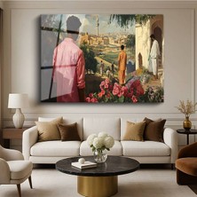 TosbArt Jean-Léon Gérôme Doğu Oryantalist Manzarası Temperli Cam Tablo Sanat Tablosu Dekoratif Tablo