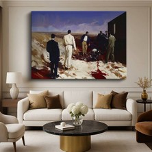 TosbArt Michael Borremans Çöl Incelemesi Çağdaş Sanat Resmi Kanvas Tablo Ressam Tablosu