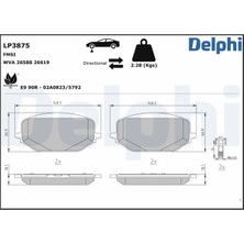 Delphi Xmpdby Ön Fren Balatasi Opel Astra L 22- Combo E 19- Grandland x Citroen Berlingo Iii-C5 Iii-C4 18- Peugeot P308 Iii 21- P508 Iii 18- Partner-Rifter 18- Ds4 Ii-Ds7 21- Fiat Doblo 23-