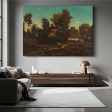 TosbArt Jean-Baptiste-Camille Corot Orman Kulübesi Doğa Resmi Kanvas Tablo Ressam Tablosu
