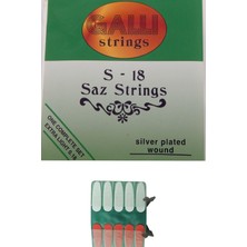 Allians 0,18 Ithal Galli Kısa Sap Saz Tel Seti +10 Adet Saz Tezene Mızrap