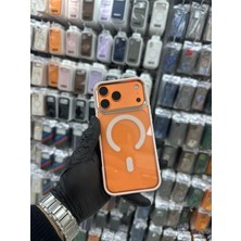 Bilişim Akademi iPhone 17 Pro Yanları Renkli Şeffaf Kılıf Sararmaz  Magsafe Silikon Korumalı Kılıf - Pembe