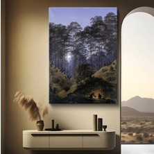 TosbArt Caspar David Friedrich Ay Işığı Orman Manzarası Kanvas Tablo Sanat Tablosu Ressam Tablosu