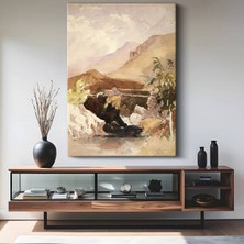 TosbArt David Cox Taş Köprü Manzara Kanvas Tablo Sanat Tablosu Ressam Tablosu
