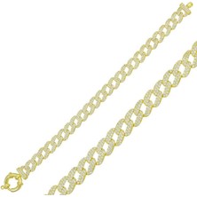 Inure Jewelry Gümüş Gold Taşlı Gurmet Bayan Bileklik