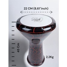 Allians Vişne Rengi Mısır Darbuka, Çatlak Desenli, Akustik Müzik Enstrümanı