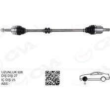 GVA Xmpdby Komple Aks Sağ Hyundai Bayon 1.0l 1.4l G3LE G4LC 21- 25X27 Komple Boy 926MM