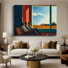 TosbArt Edward Hopper Güneşteki Insanlar Modern Figür Resmi Kanvas Tablo Ressam Tablosu