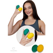 Feyza Design 2'li Silikon Stres Topu El Egzersizi ve Fizik Tedavi Sarı Yeşil FC-0501