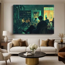 TosbArt Midjourney Gece Toplantısı Dijital Sosyal Resmi Kanvas Tablo Sanat Tablosu Ressam Tablosu