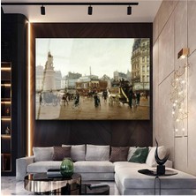 TosbArt Luigi Loir Paris Meydanı Şehir Resmi Temperli Cam Tablo Sanat Tablosu Dekoratif Tablo