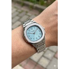 Lee Cooper Tiffany Blue Kadran Kadın Kol Saati | 35MM Gümüş Renk Çelik Kasa ve Çelik Kordon