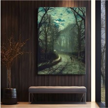 TosbArt John Atkinson Grimshaw Sisli Akşam Atmosferi Kanvas Tablo Sanat Tablosu Ressam Tablosu