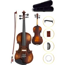 Allians Masif 4/4 Profesyonel Keman Seti, Yayı, Yastık, Reçine, Susturucu Hediye