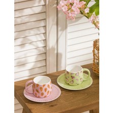 LC Waikiki Karışık Baskılı 2 Kişilik Porselen Kahve Fincan Takımı 90 ml  (S6)