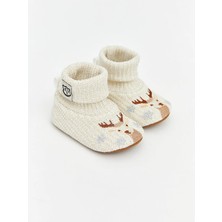 LC Waikiki Geyik Nakışlı Kız Bebek Çoraplı Ev Ayakkabısı  (S6)