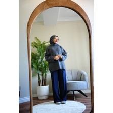 Gamze Özkurt Bol Paça Kumaş Pantolon