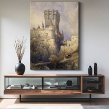 TosbArt J.m.w. Turner Segovia Tarihi Kalesi Kanvas Tablo Sanat Tablosu Ressam Tablosu