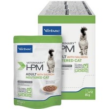  yaş kedi maması adult neutered cat somonlu pouch chunks 85 gr 12adet