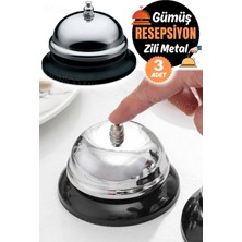 Allians 3'lü Paslanmaz Çelik Masa ve Banko Zili, Sesli Çağrı Çanı