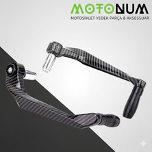 Motonum Mondial Drift L 125 Manet Koruma Karbon Desenli-Siyah DEKORLU-MKM22934