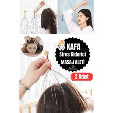 Feyza Design Iki Adet Terapötik Kafa Masajı ve Kazıyıcı, Rahatlatıcı El Ahtapot Seti