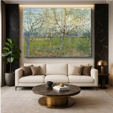 TosbArt Vincent Van Gogh Çiçek Açan Meyve Bahçesi Bahar Manzarası Kanvas Tablo Ressam Tablosu