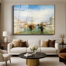 TosbArt J.m.w. Turner Venice Dogana San Giorgio Maggiore Venedik Manzarası Temperli Cam Tablo Sanat Tablosu