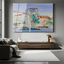 TosbArt Raoul Dufy Cannes Akdeniz Manzarası Temperli Cam Tablo Sanat Tablosu Dekoratif Tablo