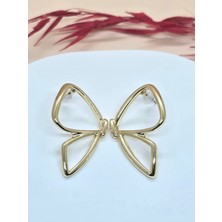 Kelebek Model Şık Gold Küpe