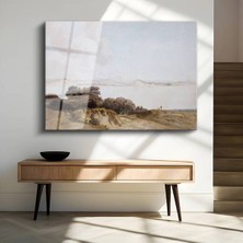 TosbArt J.m.w. Turner Kıyı Deniz Manzarası Temperli Cam Tablo Sanat Tablosu Dekoratif Tablo