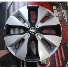 Yk Hyundai I20 Uyumlu 15 Inç Çift Renk Jant Kapağı 4'lü Takım Amblem Hediyeli