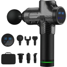 Feyza Design Profesyonel Şarjlı Dijital Vücut Masaj Tabancası, Darbeli ve Hafif