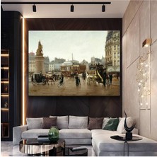 TosbArt Luigi Loir Paris Meydanı Şehir Resmi Kanvas Tablo Sanat Tablosu Ressam Tablosu