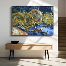 TosbArt Vincent Van Gogh Dört Solmuş Ayçiçeği Kanvas Tablo Sanat Tablosu Ressam Tablosu