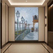 TosbArt Vincent Van Gogh Montmartre Terası Şehir Manzarası Kanvas Tablo Ressam Tablosu