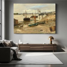 TosbArt Lovis Corinth Liman Deniz Manzarası Kanvas Tablo Sanat Tablosu Ressam Tablosu