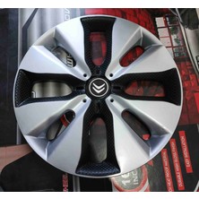 Yk Citroen C-Elysee / C3 / C2 / C4 / Berlingo Uyumlu 15 Inç Çift Renk Jant Kapağı 4'lü Takım Amblem Hediyeli